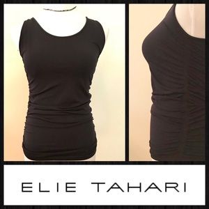 Elie Tahari Black Rouge Sleeveless Top